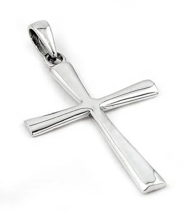 Sterling Silver Large High Polish Cross Pendant