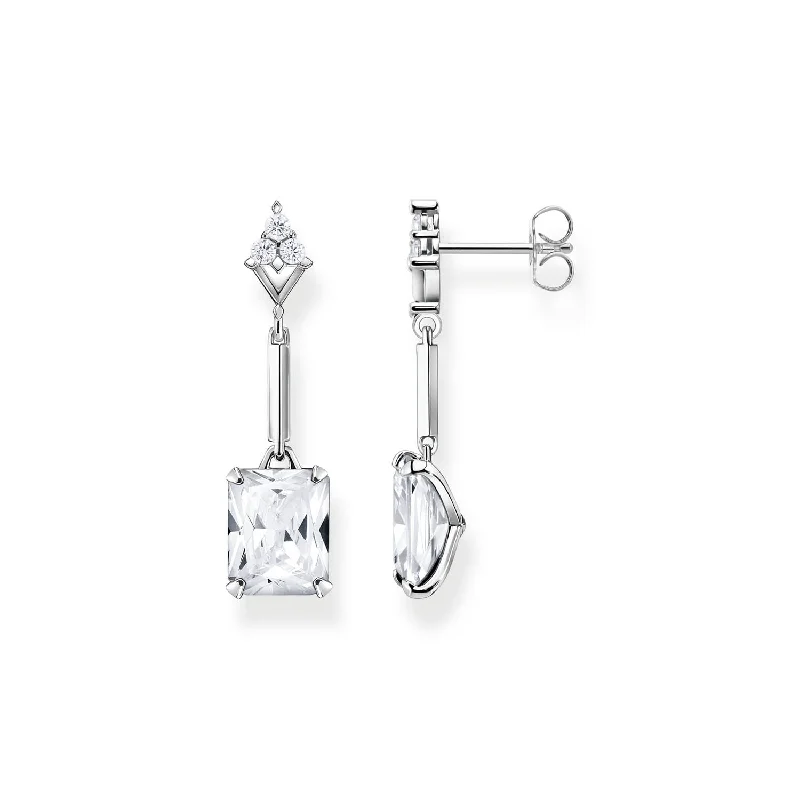 Thomas Sabo Heritage Sterling Silver CZ Drop Earrings