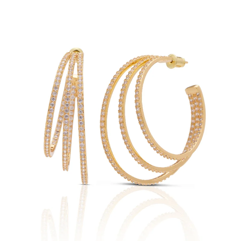 Trilogy Pave Hoops