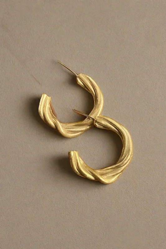 Vine Hoop Earrings