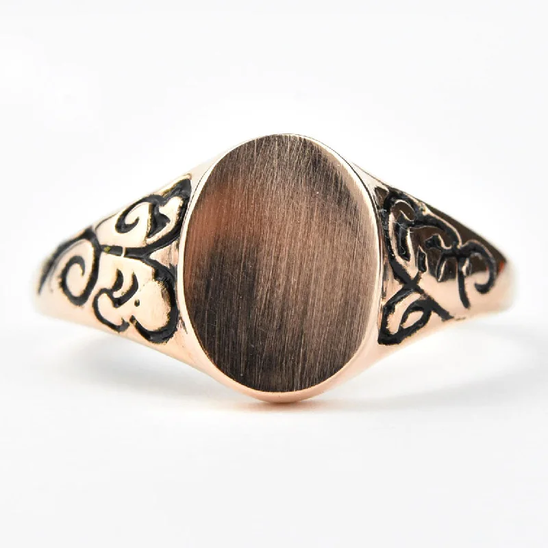 The Mildred 14k Rose Gold Signet Ring