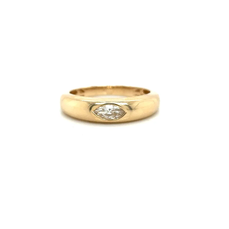 Bremer Jewelry Marquise Diamond Fashion Ring in 14K Yellow Gold (.22ctw)