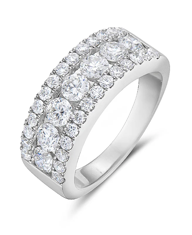 Bremer Jewelry Round Diamond Fashion Ring in 14K White Gold (2.00ctw)