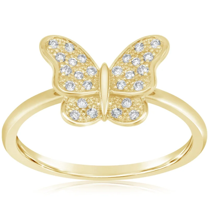 Diamond Butterfly Ring