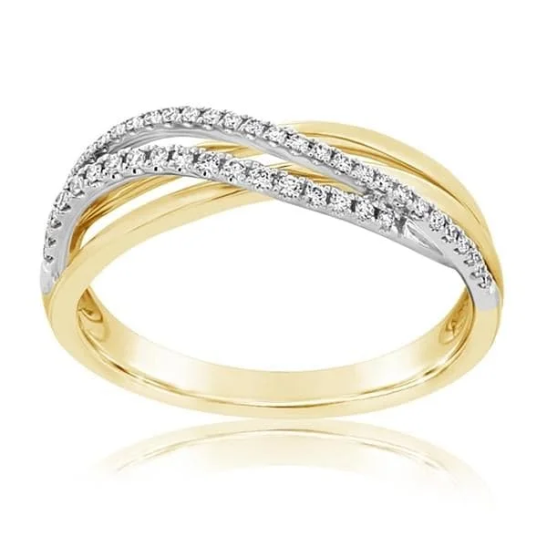 Diamond Crossover Ring