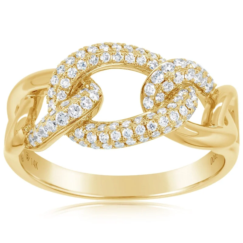 Diamond Link Fashion Ring