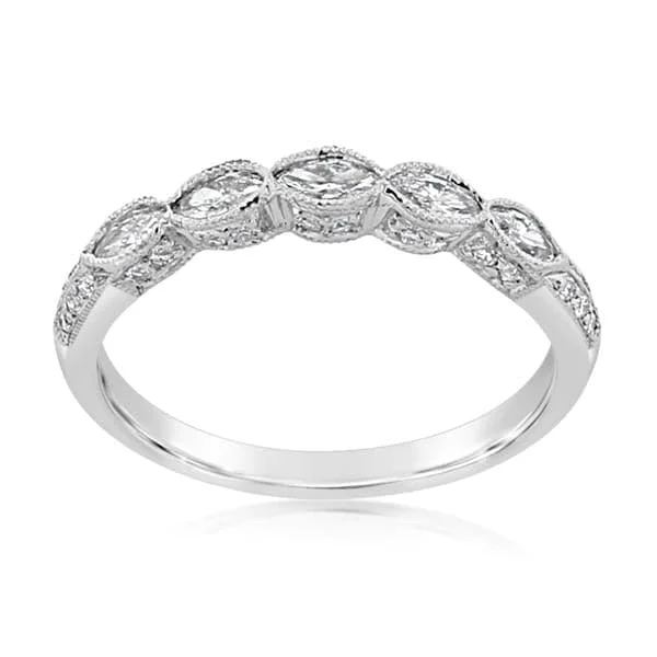 Diamond Marquise Wedding Band