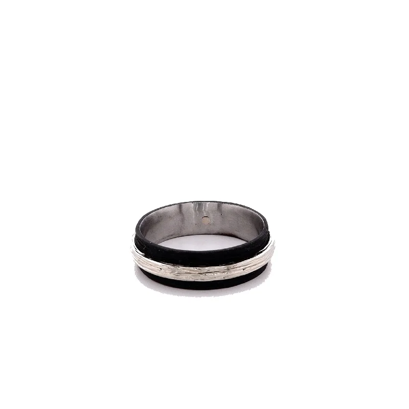 Estate 18k White Gold Cobalt Pebble Band