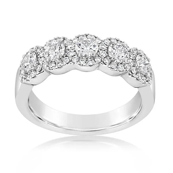 Halo Diamond Wedding Band