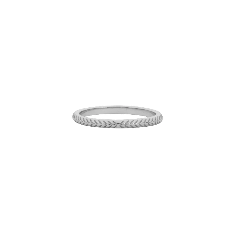 MARJORIE ETCHED BAND SILVER