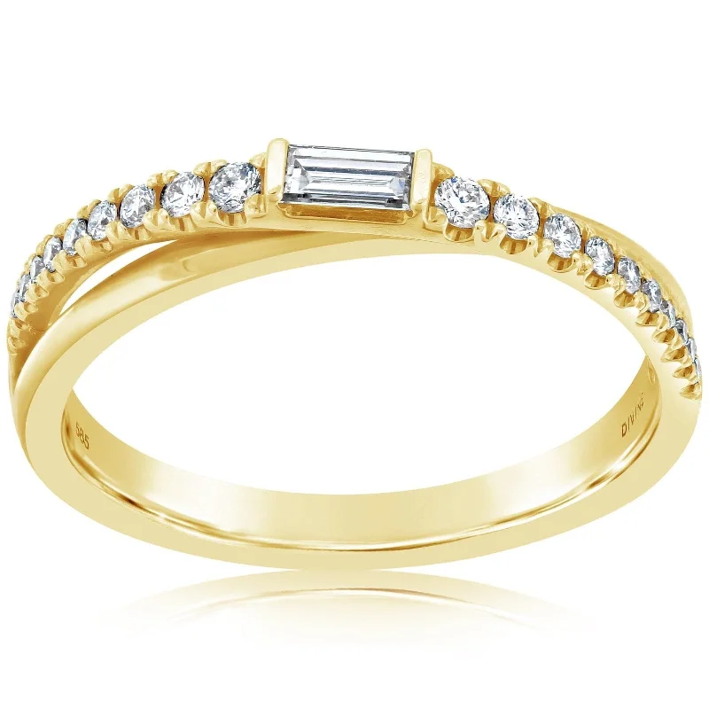 Mixed Diamond Crossover Ring