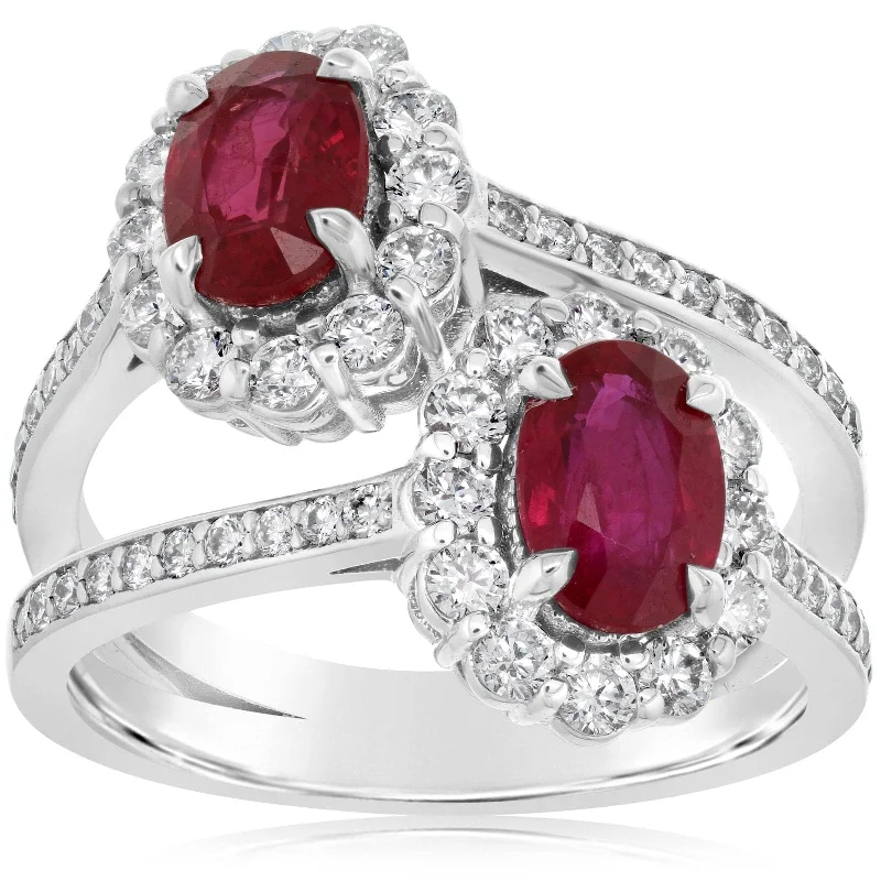 Ruby & Diamond Double Ring