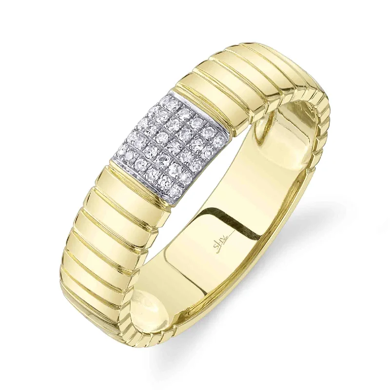 0.08CT 14K Y/G DIAMOND LADY'S BAND