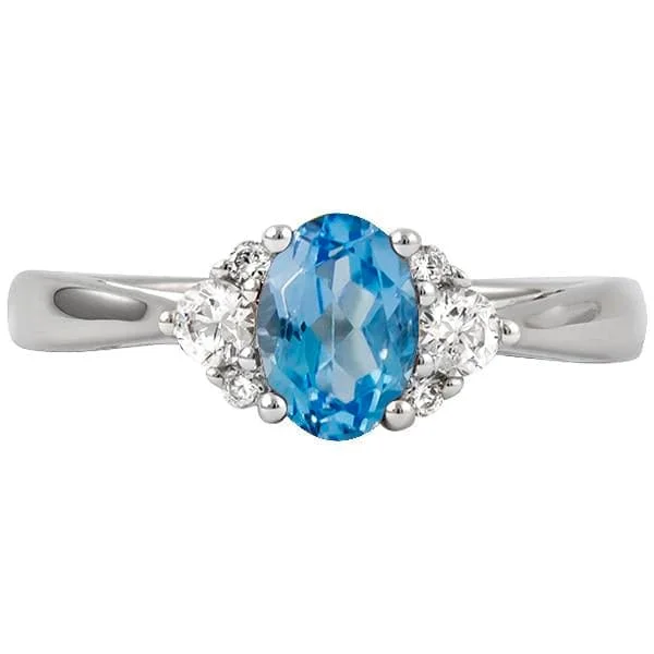 Topaz & Diamond Ring