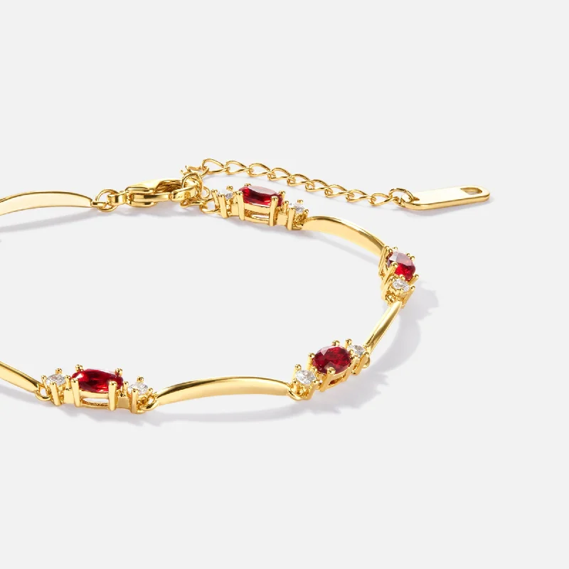 Amaranth Red Crystal Bracelet