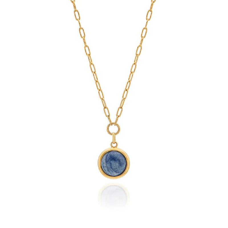 Anna Beck Medium Dumortierite Pendant Necklace