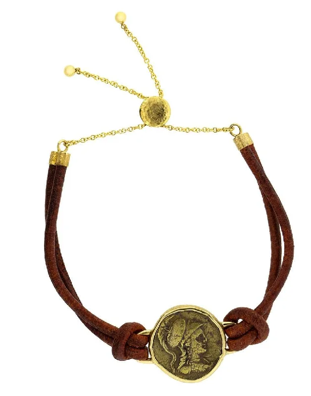 Athena Coin Leather Bracelet