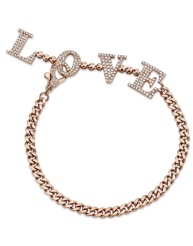 Baby Link Love Drop Diamond Bracelet