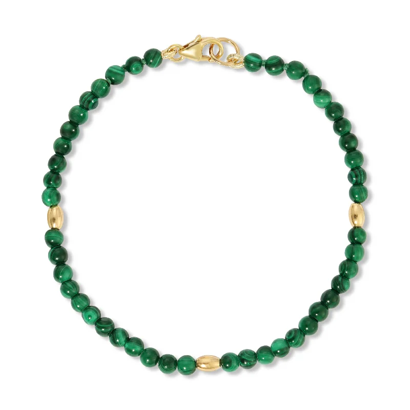 Bali Beaded Bracelet - Malachite