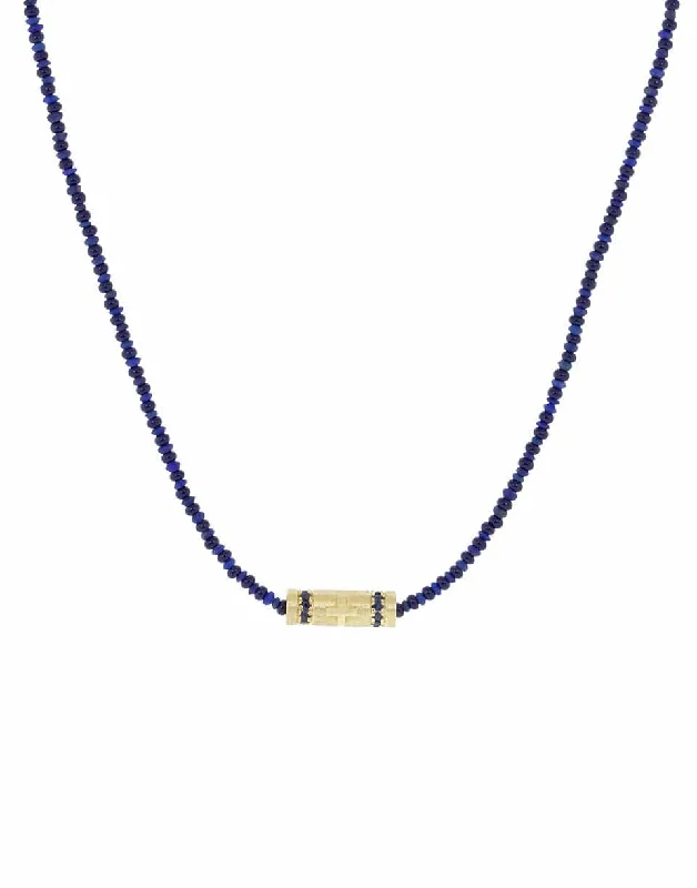 Blue Sapphire Bead Necklace