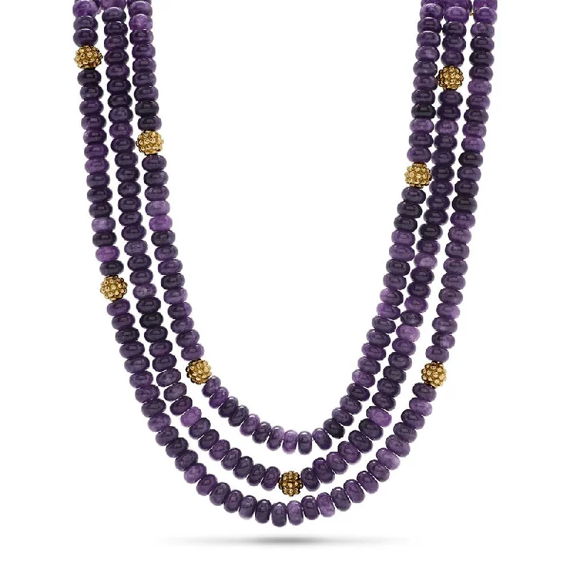 Capucine De Wulf Berry & Bead Triple Strand Necklace