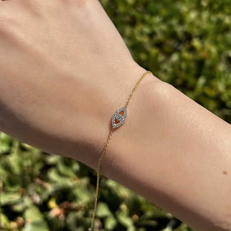 Diamond Evil Eye Bracelet