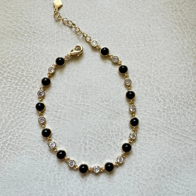 Penelope Tennis Bracelet - Black Onyx