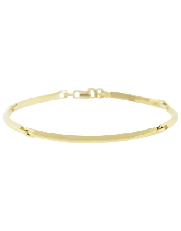 Gold Long Link ID Bracelet