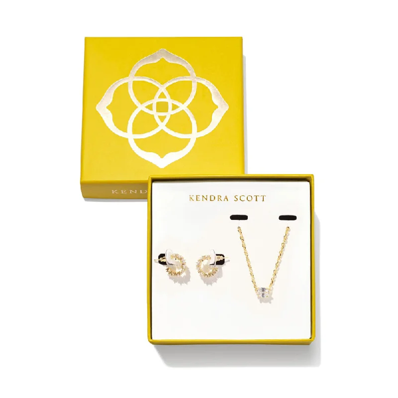 Kendra Scott Cailin Crystal Necklace and Earrings Gift Set