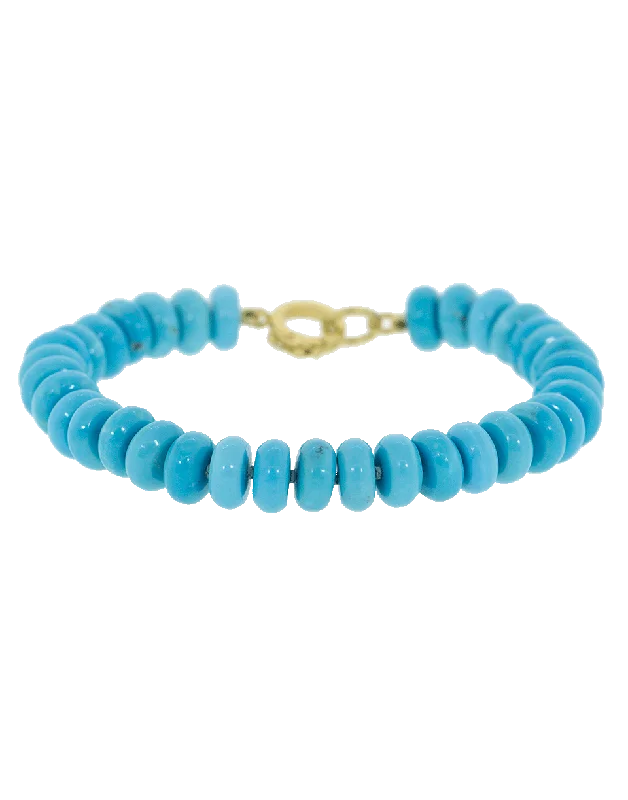 Kingman Turquoise Bead Bracelet