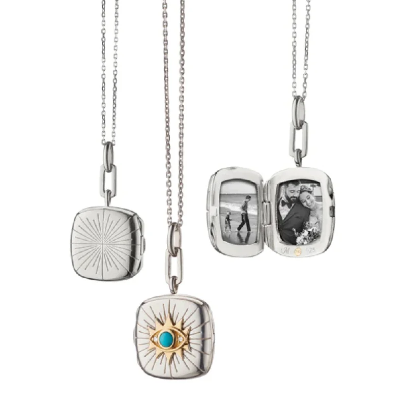 Monica Rich Kosann "Protect" Evil Eye Locket Necklace