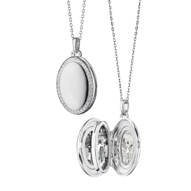 Monica Rich Kosann Sterling Silver Four Image "Midi" Locket