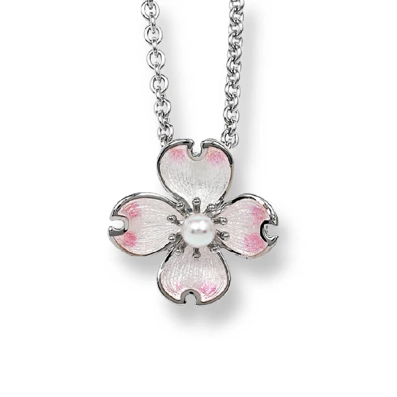 Nicole Barr White Dogwood Necklace