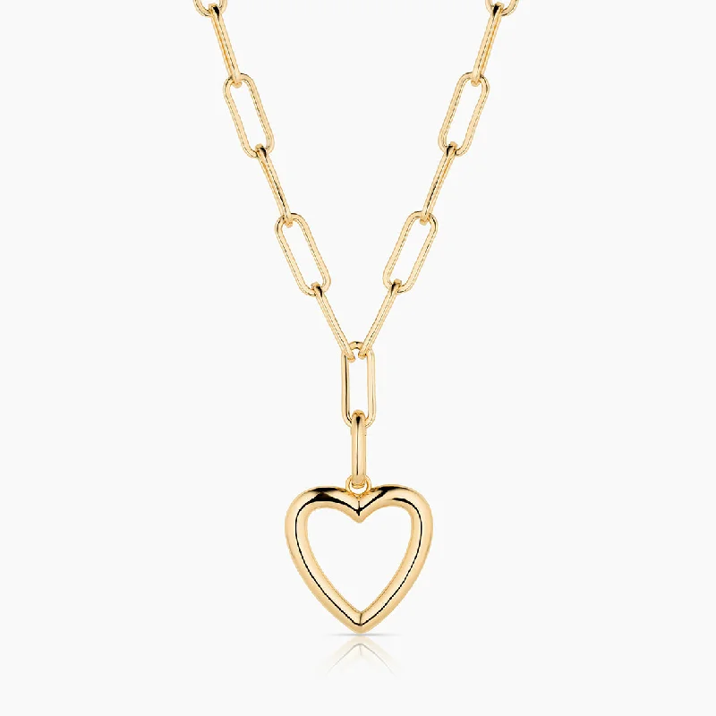 Open Heart Link Necklace