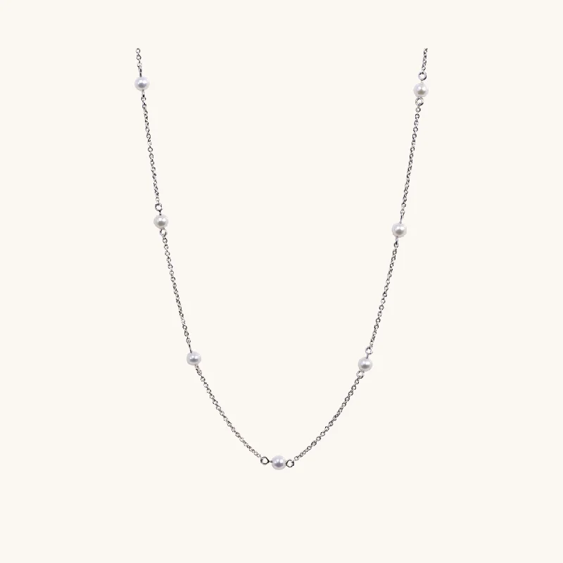 Pearl Station Necklace