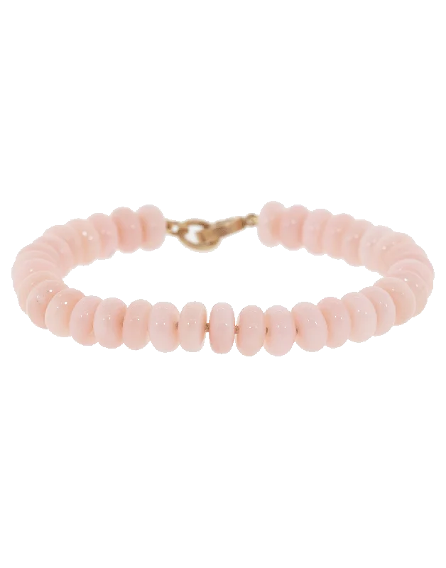 Pink Opal Bead Bracelet