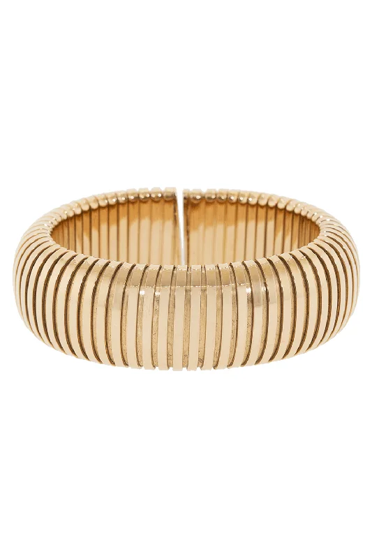 Rose Gold Domed Cuff Bracelet