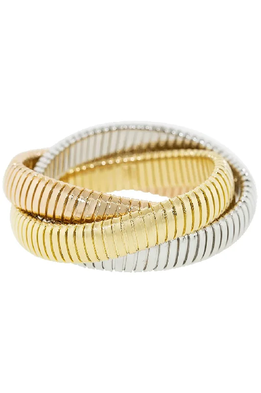 Tri-Color Rolling Band Bracelet