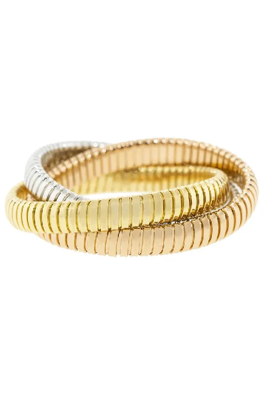 Tri-Color Rolling Band Bracelet