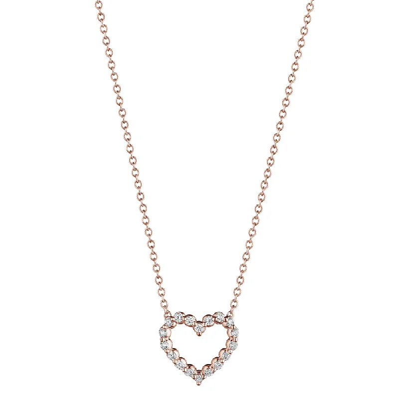 Verragio 18k Diamond Open Heart Pendant