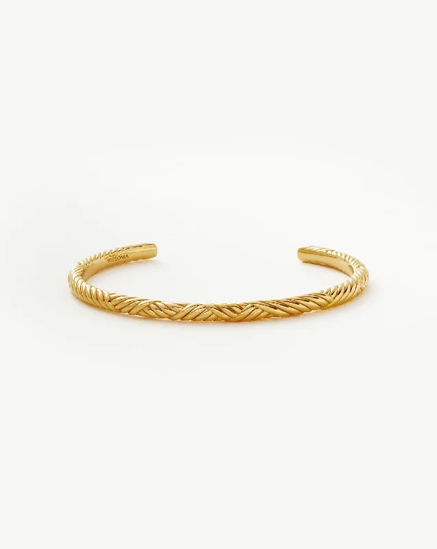 Wavy Ridge Gemelli Cuff Bracelet