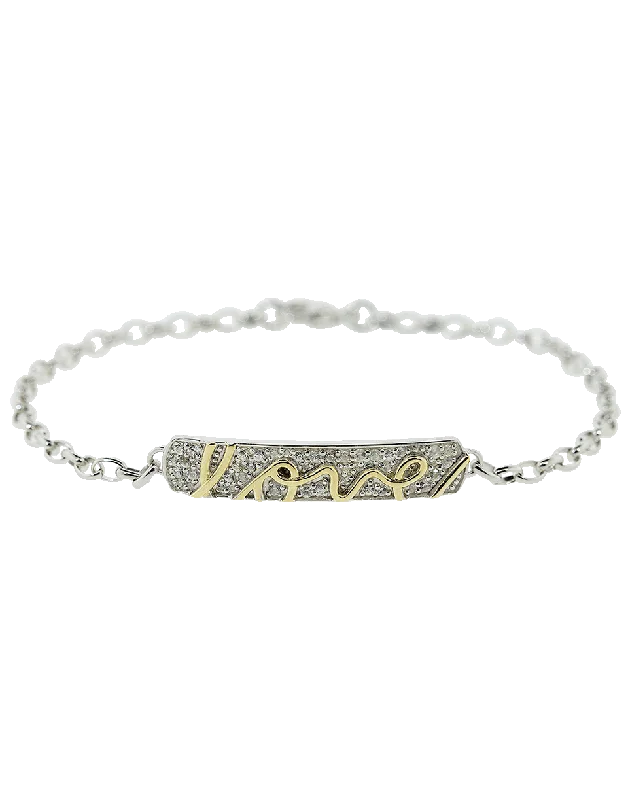 White Sapphire Posey Love Bracelet